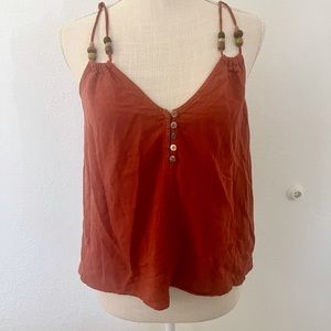 Zara wooden beaded top